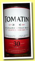 Tomatin 30 yo (46%, OB, +/-2012)